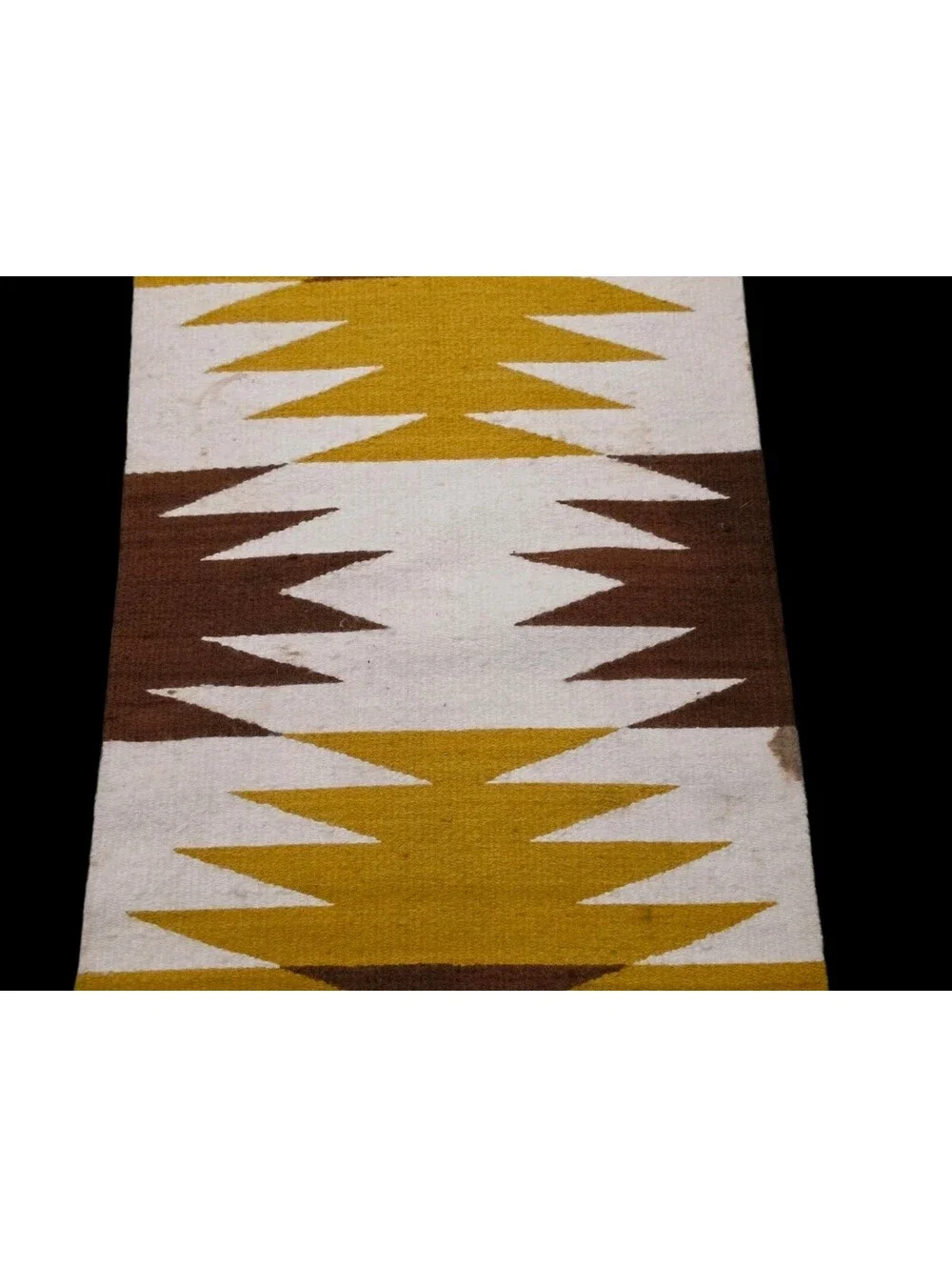 Gilbert Ortega's Vintage Navajo Rug Saddle Blanket Wool 31x16 Handmade W/ Tag